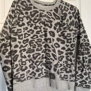 Lucky Brand Gray Animal Print Women's Sweatshirt. Good condition.